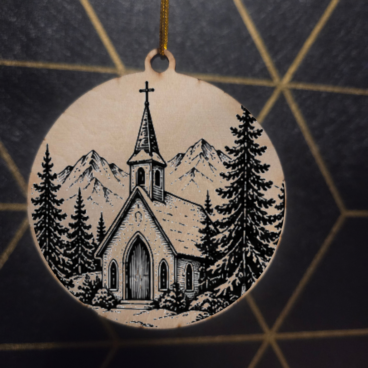 Christmas Nativity — Wood Cut 3" Christmas Ornament