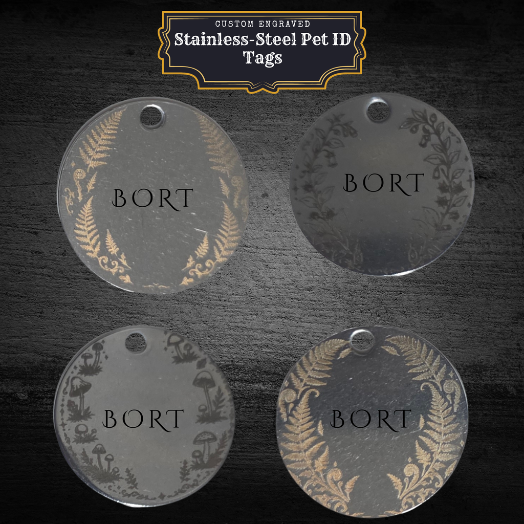 Custom Engraved Stainless Steel Pet Tag | Custom Engraved Stainless Steel Keychain