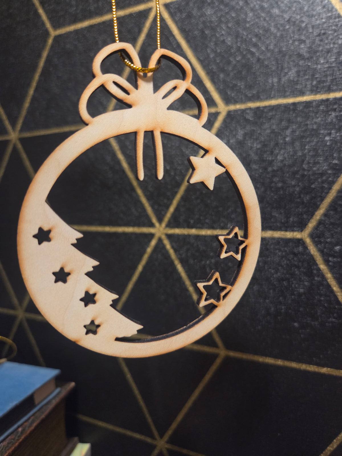 Classic Christmas Cut out — Wood Cut 3" Christmas Ornament