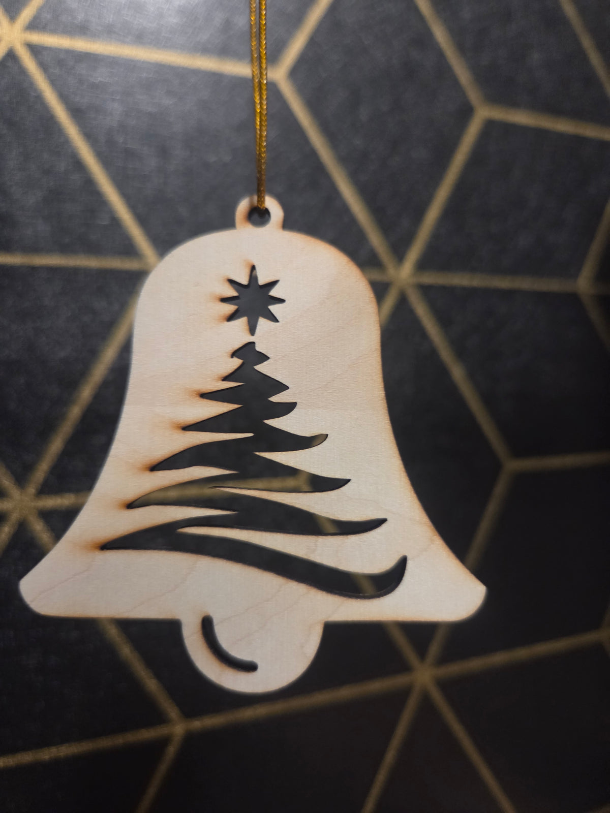 Christmas Bells - Wood Cut 3" Christmas Ornament