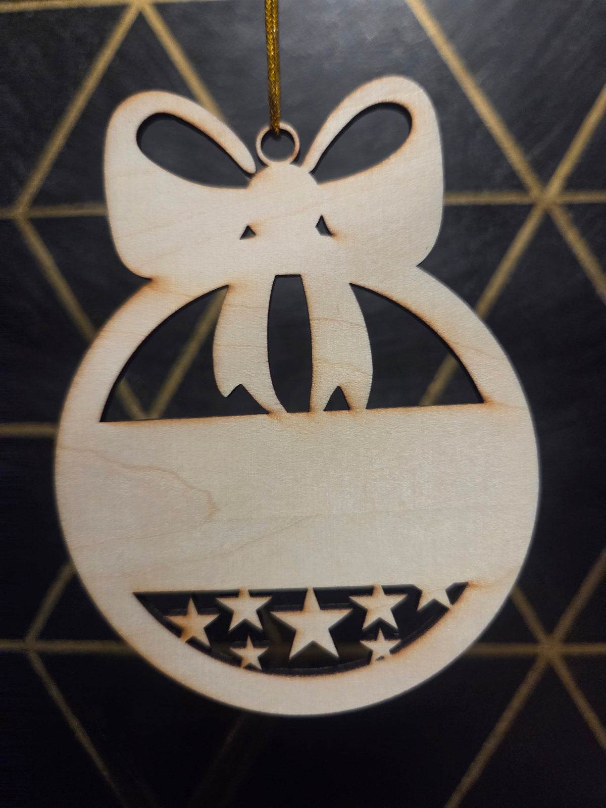 Custom Name — Wood Cut 3" Christmas Ornament