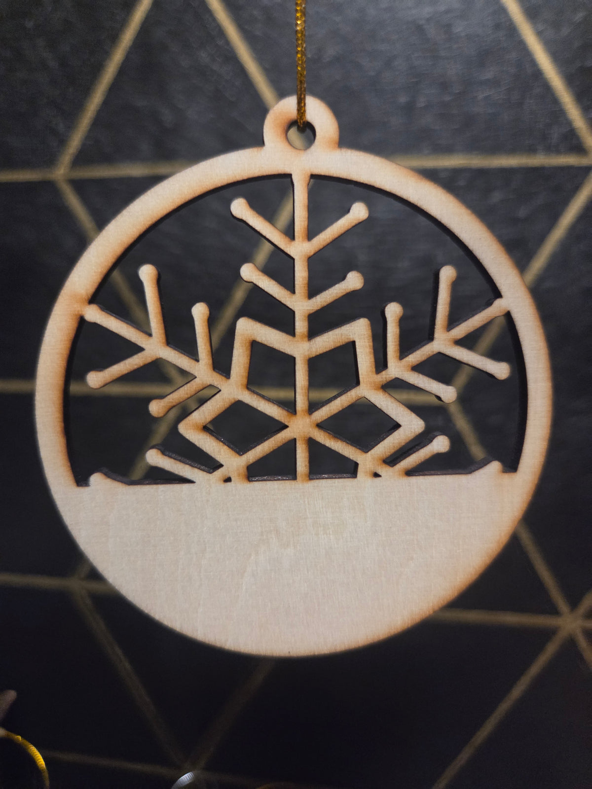 Custom Name — Wood Cut 3" Christmas Ornament