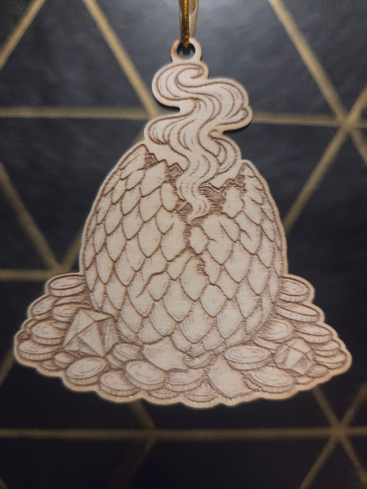 Fantasy— Wood Cut 3" Christmas Ornament