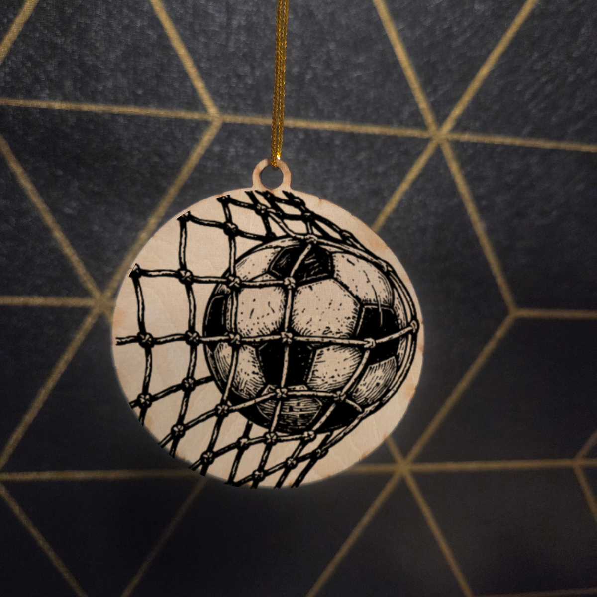 Soccer — Wood Cut 3" Christmas Ornament