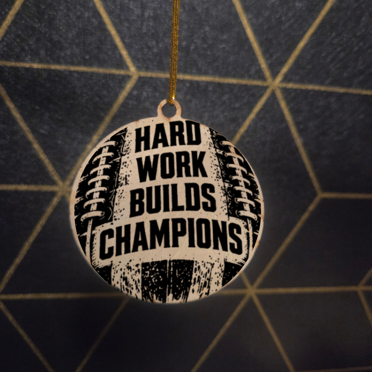 Football— Wood Cut 3" Christmas Ornament
