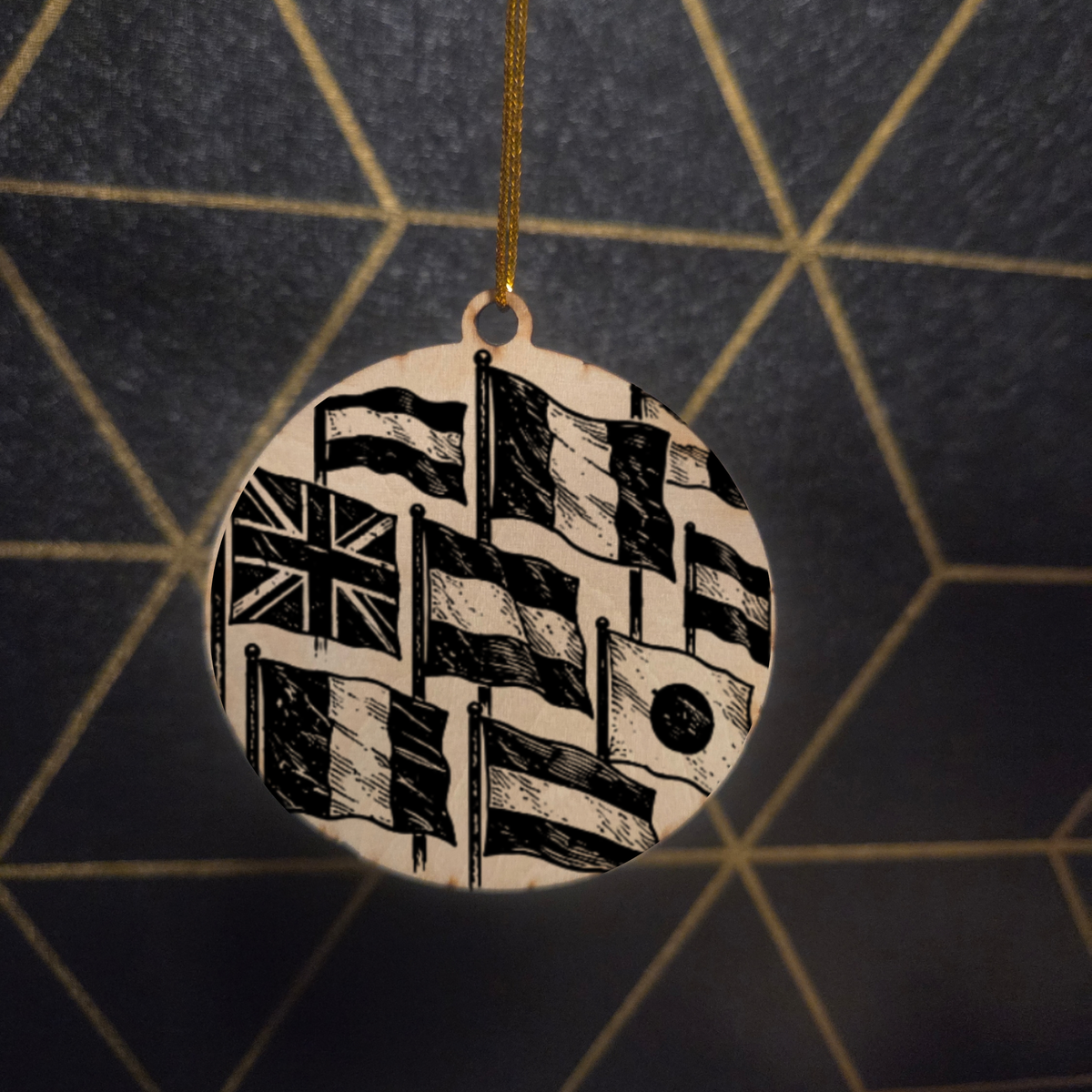 Soccer — Wood Cut 3" Christmas Ornament