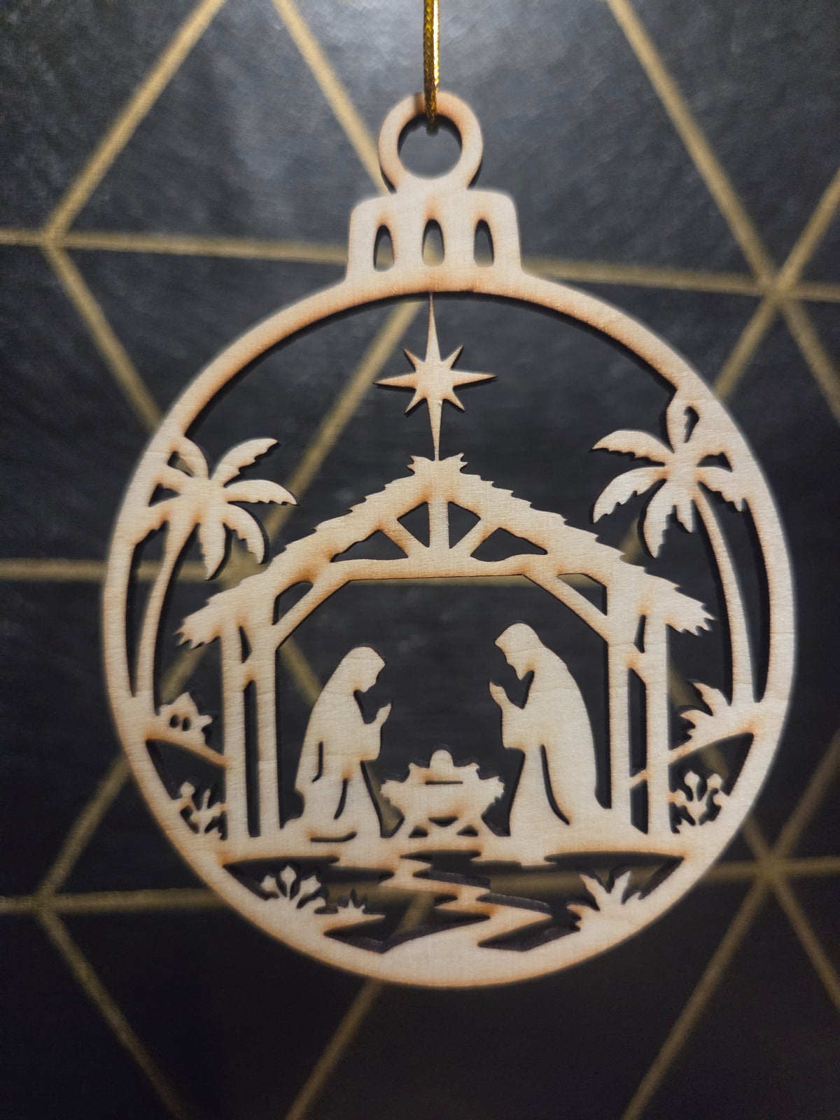 Nativity — Wood Cut 3" Christmas Ornament