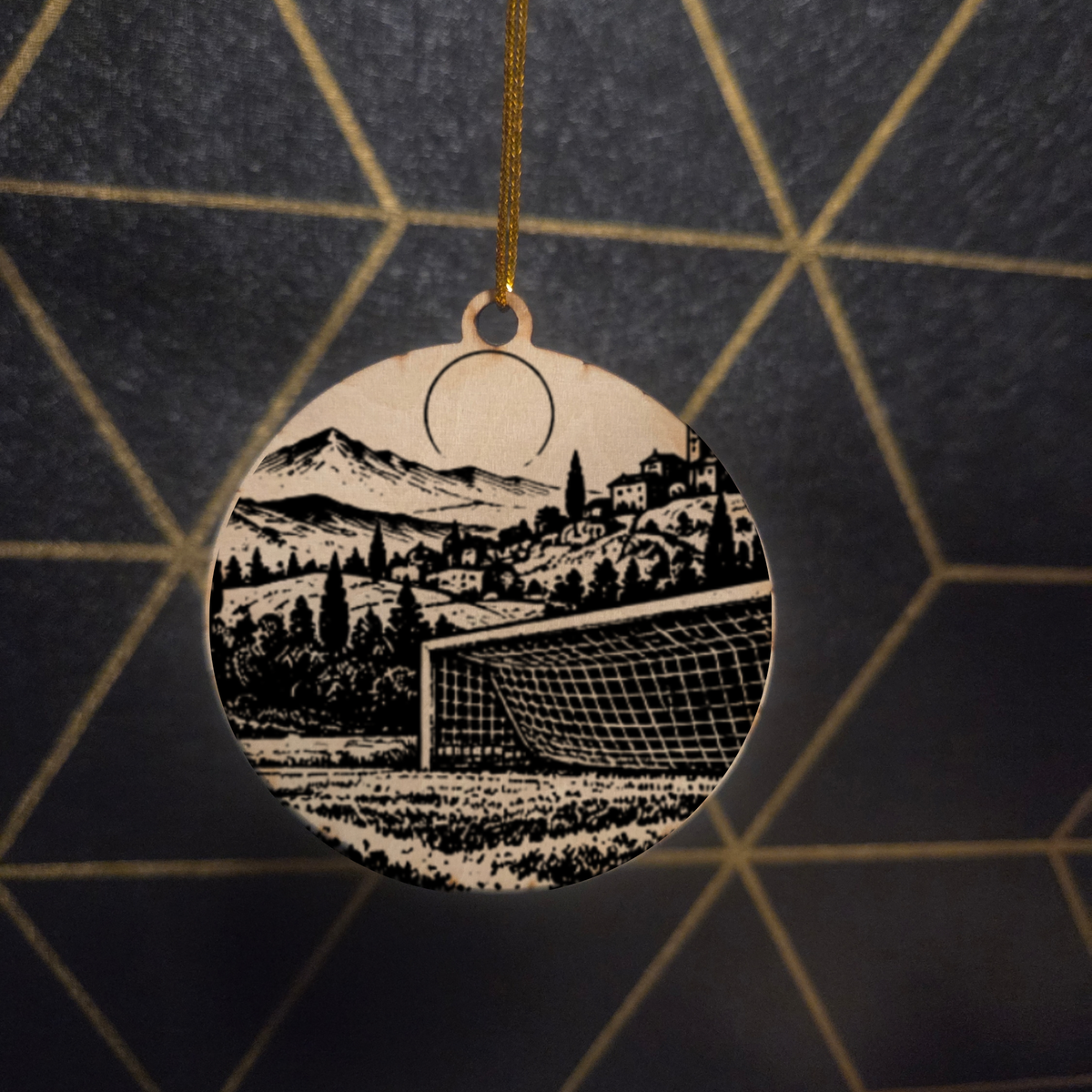 Soccer — Wood Cut 3" Christmas Ornament