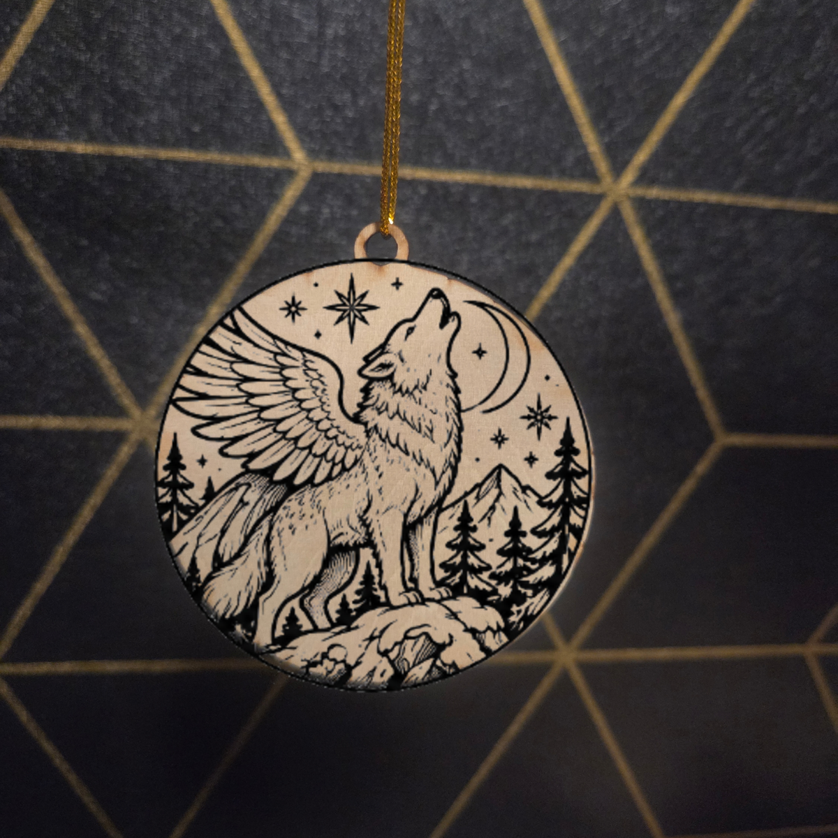 Fantasy Creatures— Wood Cut 3" Christmas Ornament