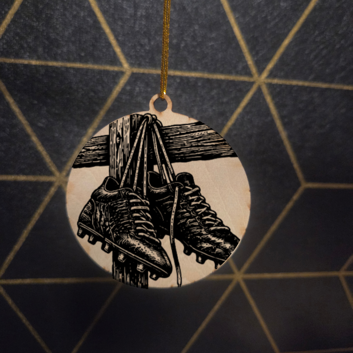 Soccer — Wood Cut 3" Christmas Ornament