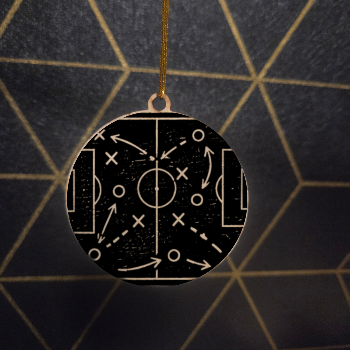 Soccer — Wood Cut 3" Christmas Ornament