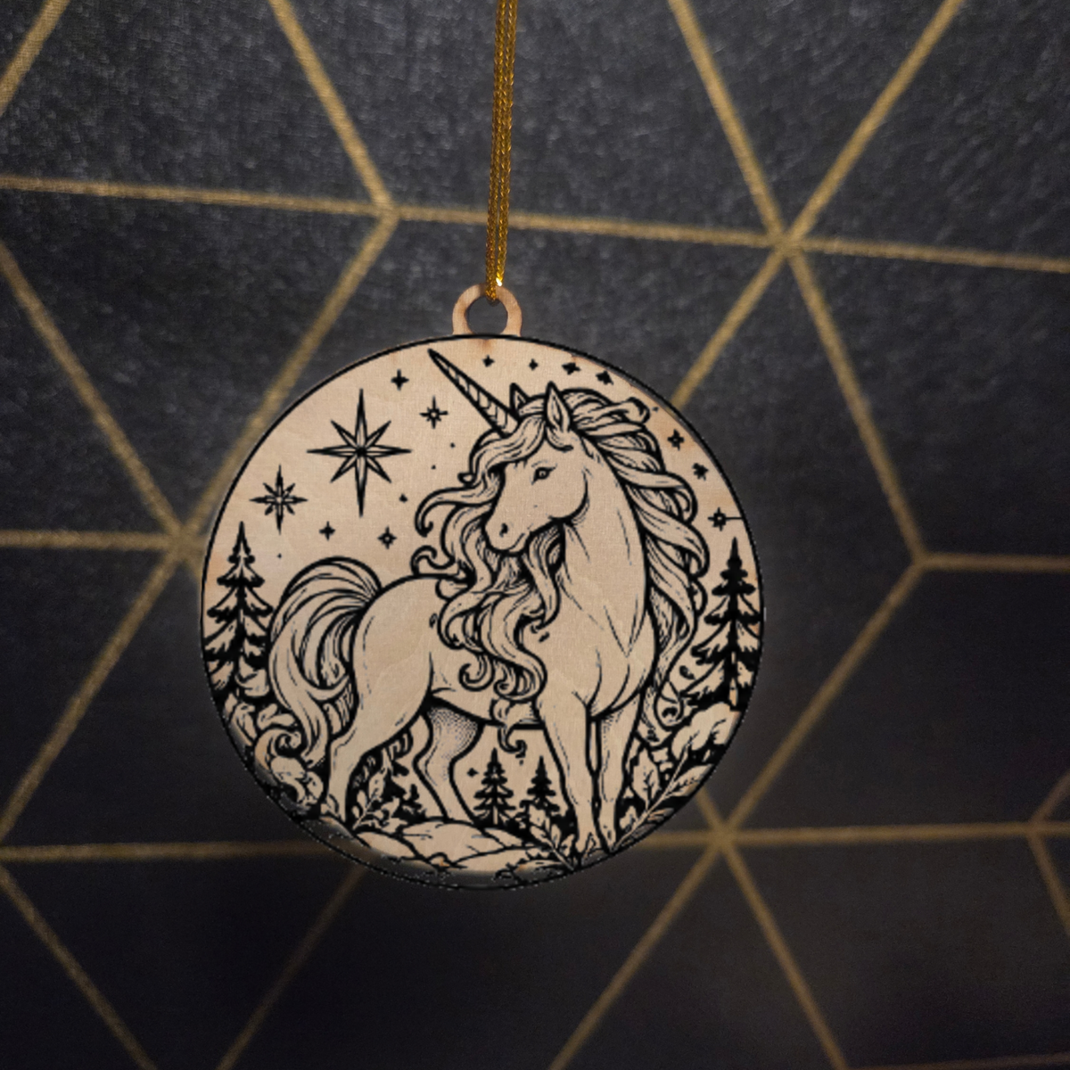 Fantasy Creatures— Wood Cut 3" Christmas Ornament