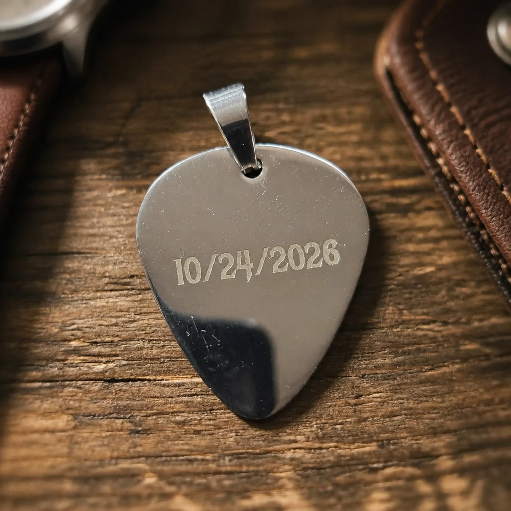 Customizable guitar pick pendant