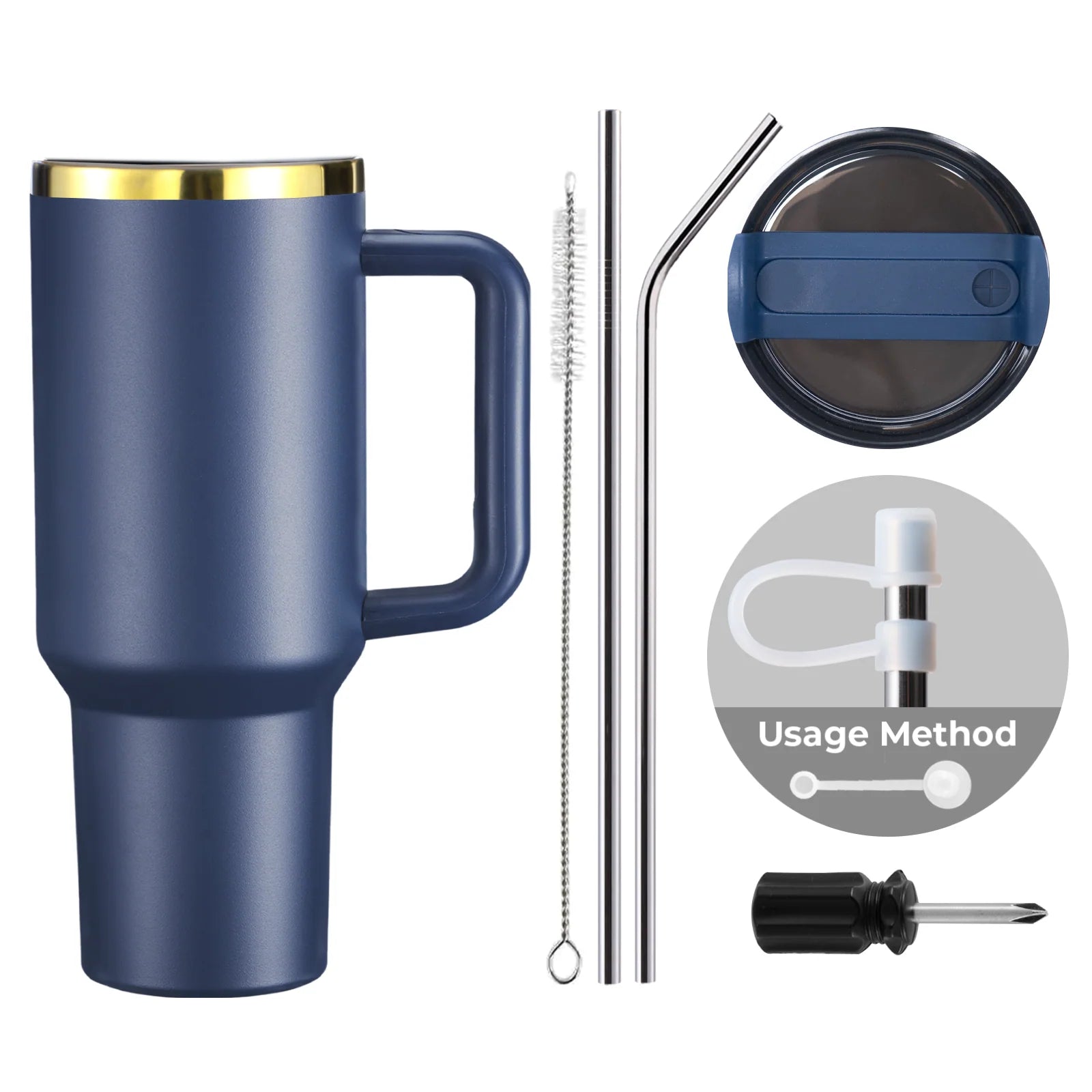 40oz Gold Ring Adventure Travel Tumbler