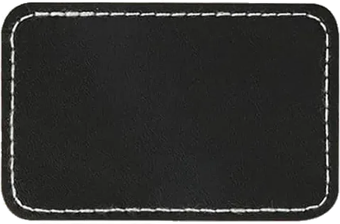 Customizable iron-on adhesive faux leather patches
