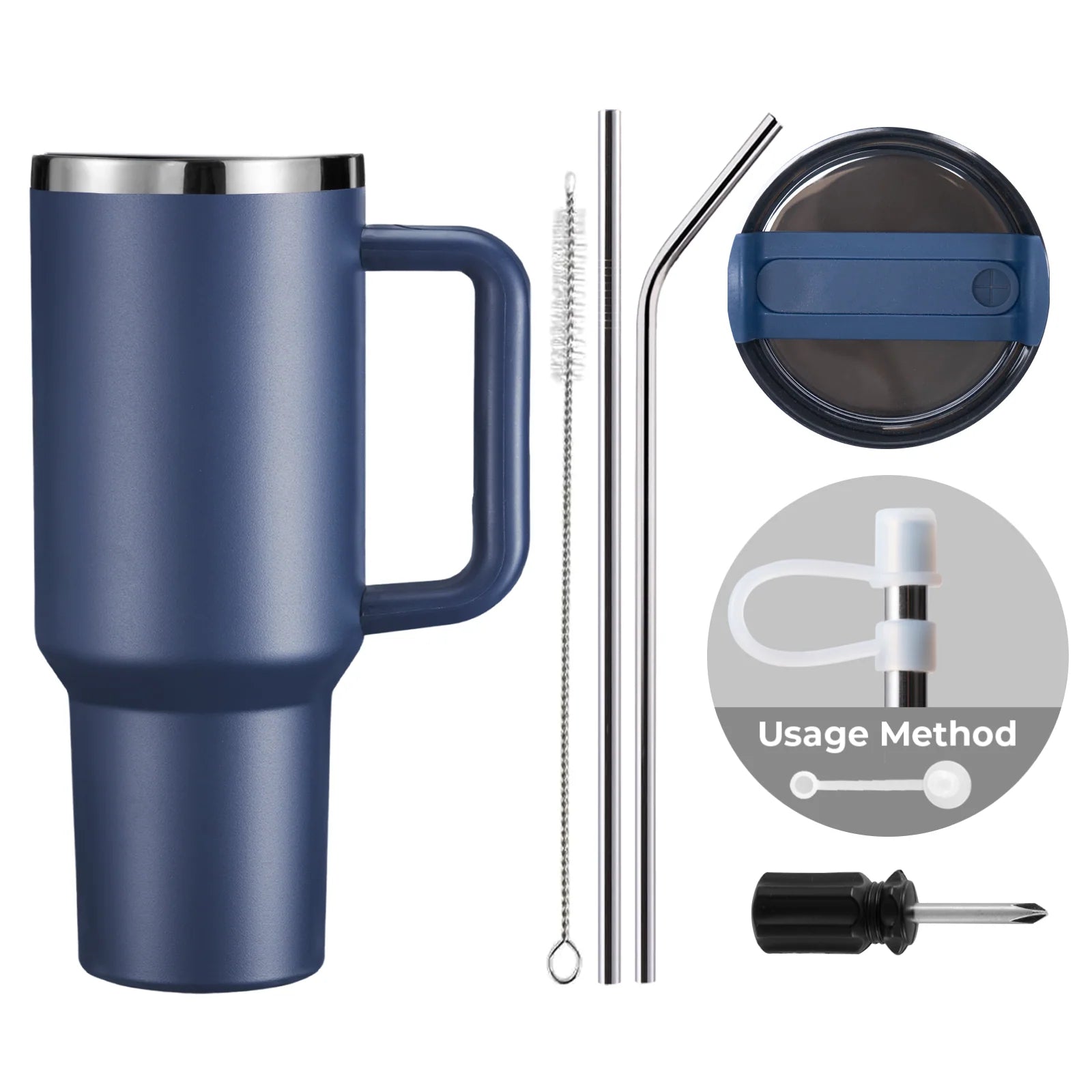 40oz Silver Ring Adventure Travel Tumbler