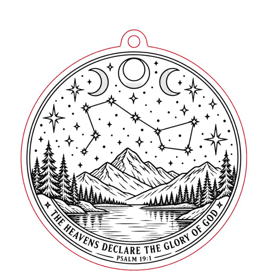 Bible Verse— Wood Cut 3" Christmas Ornament