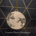 Custom Photo Engraving — Wood Cut 3" Christmas Ornament